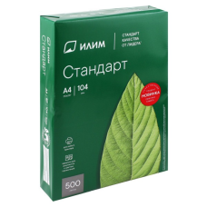 Бумага листовая для принтера и офисной техники "Илим Стандарт С" - 80 гр/м2, формат А4, размер - 210/297мм Бумага листовая для принтера и офисной техники "Илим Стандарт С" - 80 гр/м2, формат А4, размер - 210/297мм