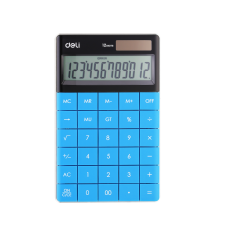 Калькулятор, 12 цифр, "Deli" E1589 ( син)