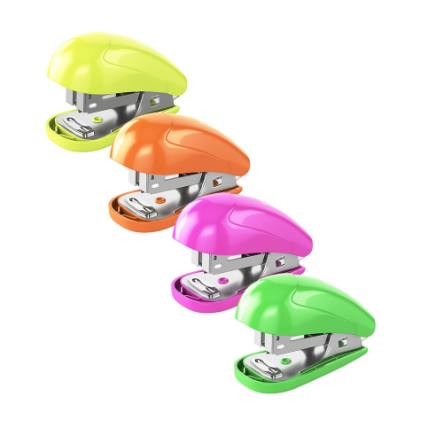 Mini stapler No. 24/6, 26/6 ErichKrause Compact Neon up to 20 sheets, assorted (in a box of 1 pc.) 61736 Mini stapler No. 24/6, 26/6 ErichKrause Compact Neon up to 20 sheets, assorted (in a box of 1 pc.) 61736