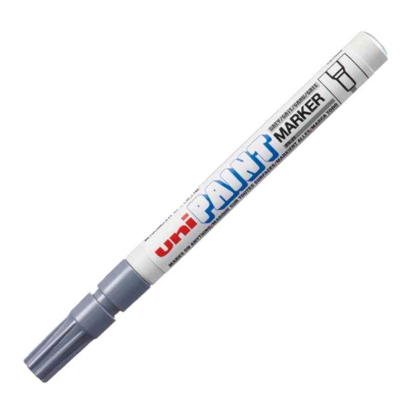 Маркеры UNIBALL PAINT MARKER 0.8-1.2 Marking Pen White PX-21 Grey