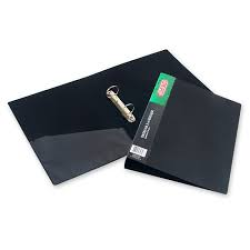 Папка пластиковая с двумя кольцами А4, черная Папка пластиковая с двумя кольцами А4, черная