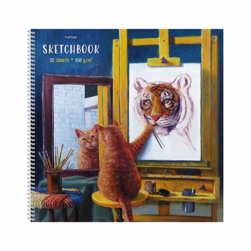 Premium Тетрадь SketchBook 32л А3ф 290х290мм 160г/кв.м без линовки на пластик.спирали-Узнай себя!-32Т3лAпс_27913