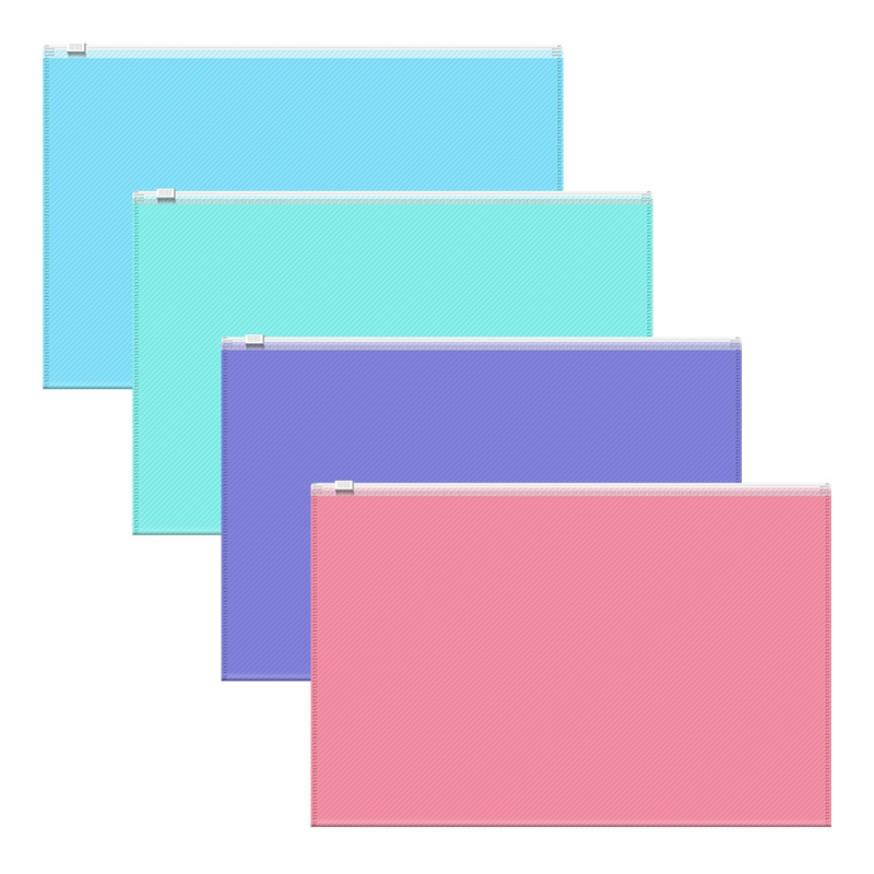 Zip-пакет пластиковый ErichKrause Diagonal Pastel, B5, непрозрачный, ассорти (в пакете по 12 шт.)