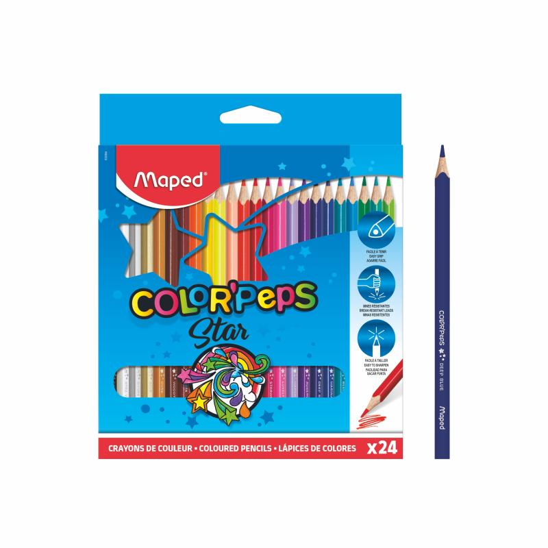 Карандаши цвет.Maped(24цвColor'Peps)