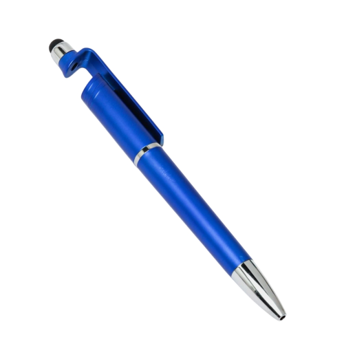 The handle is blue
