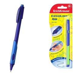 ErichKrause ErgoLine® ballpoint pen Kids Stick&Grip Neon 0.7, Super Glide Technology, ink color blue (in a blister pack of 1 pc.) 41540