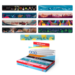 ErichKrause plastic ruler, 20cm, assorted for boys (in a display box of 44 pieces) 59655 ErichKrause plastic ruler, 20cm, assorted for boys (in a display box of 44 pieces) 59655