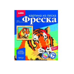Фреска. Картина из песка "Мудрый тигр" Фреска. Картина из песка "Мудрый тигр"