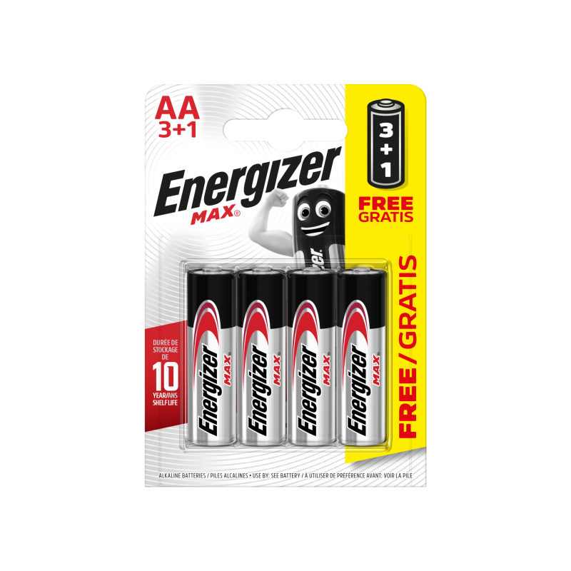 Max Alkaline AA BP4 3+1 E301534400 new