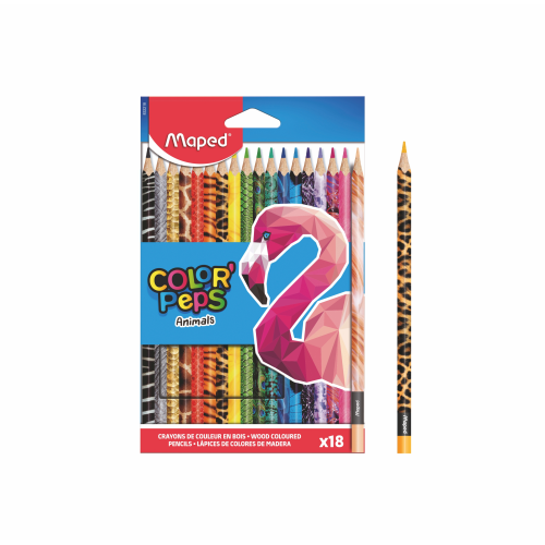 Карандаши цвет.Maped Animals pencils 18 цветов