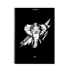 General notebook with plastic spiral cover ErichKrause Go Ahead, Black and White, A4, 80 sheets, cell 54122 General notebook with plastic spiral cover ErichKrause Go Ahead, Black and White, A4, 80 sheets, cell 54122