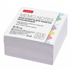 Блок бумаги для заметок Hatber 9х9х4,5см Белый на клею в индив.упак.