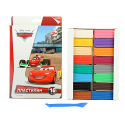 Plasticine Disney Cars 16 colors, 20 g Plasticine Disney Cars 16 colors, 20 g