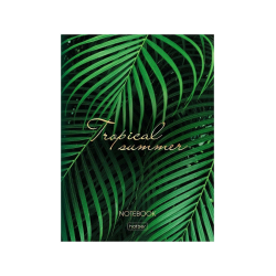 Business notebook 80L A6f 112x151mm cage TV.binding mat.lamin. 3D foil - Tropical summer-