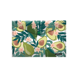 Plastic ErichKrause® Avocado Dusk envelope folder with a button, A4 (in a package of 12 pcs.) 55323