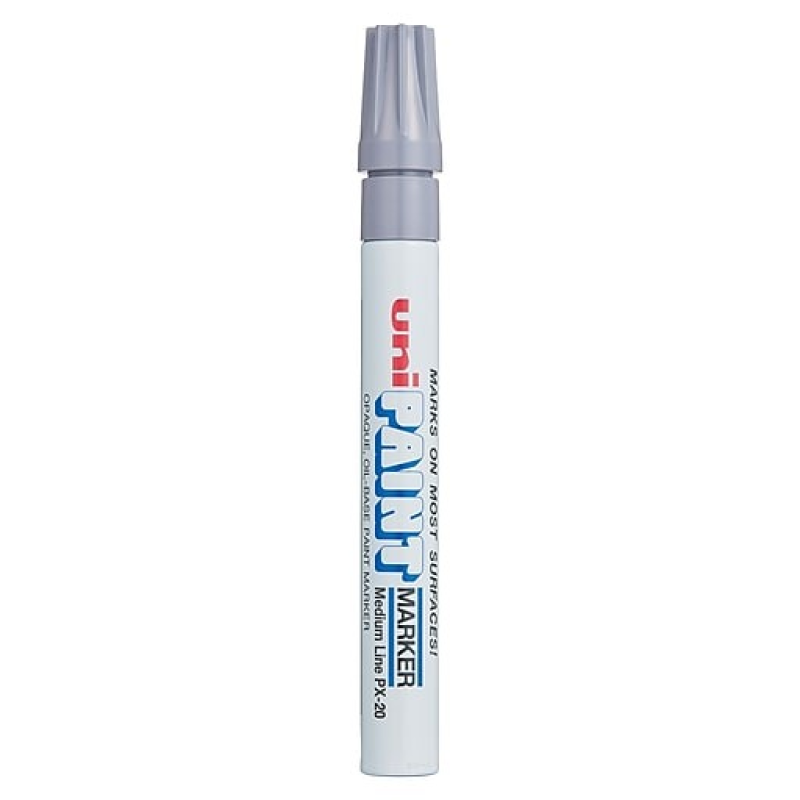 Маркеры UNIBALL PAINT MARKER 2.2-2.8 Marking Pen White PX-20 Silver