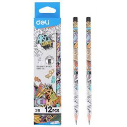 Black graphite pencil (in a pack of 12 pcs) Deli EU53500 pieces Black graphite pencil (in a pack of 12 pcs) Deli EU53500 pieces