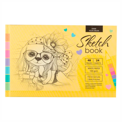 Sketchbook 7BTS, 197x124mm, 24L, blank sheets Matte lamination diz.21378 Sketchbook 7BTS, 197x124mm, 24L, blank sheets Matte lamination diz.21378