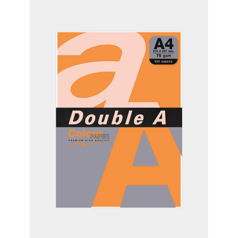 Бумага офисная "Double A", 75гр., А4.100л. Neon Orange