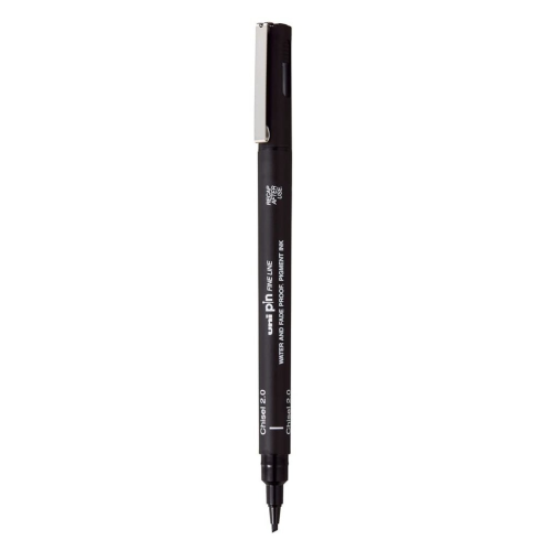 Felt Pen UNIBALL PiN 2.0 fine line Chisel Marking Pen Black Felt Pen UNIBALL PiN 2.0 fine line Chisel Marking Pen Black