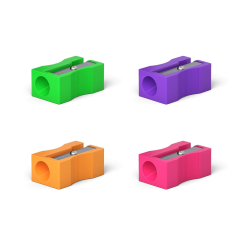 ErichKrause plastic sharpener Unity, Neon, assorted (in a tube of 55 pieces) 38013 ErichKrause plastic sharpener Unity, Neon, assorted (in a tube of 55 pieces) 38013
