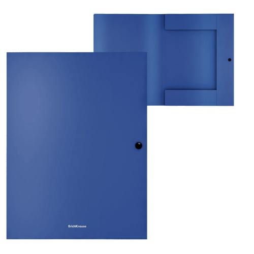 ErichKrause Matt Classic plastic button folder, with 3 flaps, 8mm, A4, blue (in a package of 4 pcs.) 47228 ErichKrause Matt Classic plastic button folder, with 3 flaps, 8mm, A4, blue (in a package of 4 pcs.) 47228