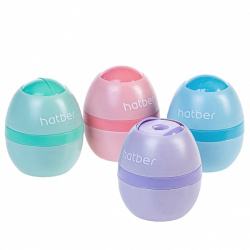 Hatber NEWtone Vision Plastic Color Sharpener with Assorted container 4 colors with lid 24 pieces in a cardboard box Hatber NEWtone Vision Plastic Color Sharpener with Assorted container 4 colors with lid 24 pieces in a cardboard box