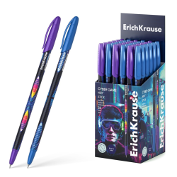 ErichKrause Neo® ballpoint pen Stick Cyber Game 0.7, Super Glide Technology, ink color blue (in a box of 50 pcs.) 61016