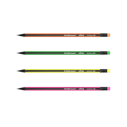 ErichKrause VIVO black graphite pencil, triangular, with eraser, HB (in a 42-piece tube) 45623 ErichKrause VIVO black graphite pencil, triangular, with eraser, HB (in a 42-piece tube) 45623