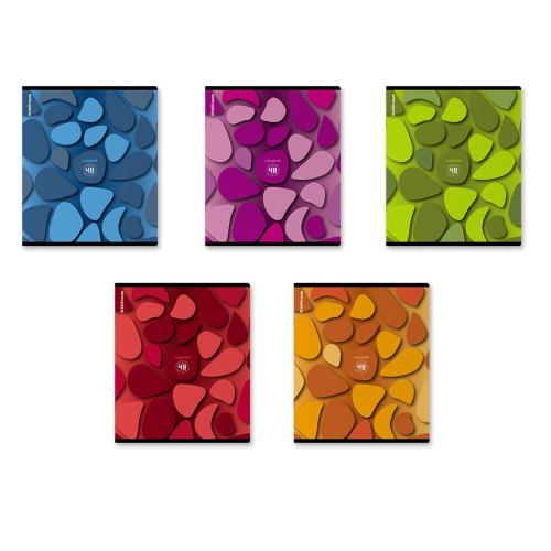 ErichKrause Color Stones general student notebook, 48 sheets, cage, selective UV varnish 47520 ErichKrause Color Stones general student notebook, 48 sheets, cage, selective UV varnish 47520
