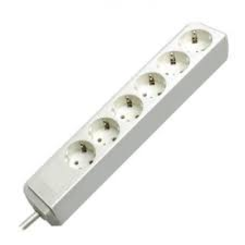 Eco-Line extension cable with 6 sockets; 3 meter cable; white; with switch Eco-Line extension cable with 6 sockets; 3 meter cable; white; with switch