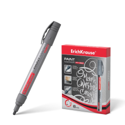 ErichKrause PT-350 ink marker, silver ink color (in a box of 6 pcs.) 37295 ErichKrause PT-350 ink marker, silver ink color (in a box of 6 pcs.) 37295