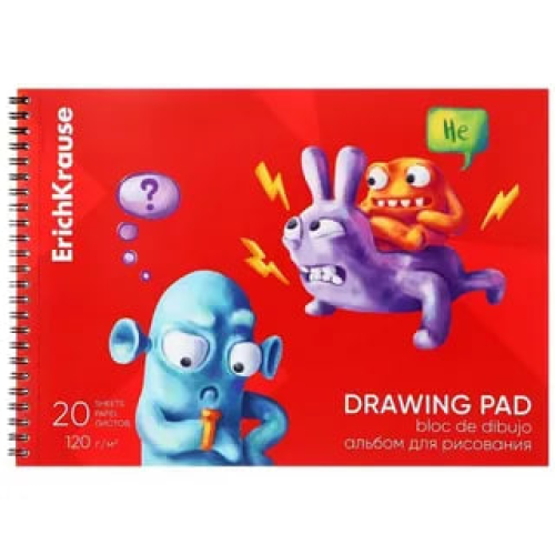 Альбом для рисования на спирали ErichKrause Jolly Friends, А4, 20 листов, микроперфорация 61519