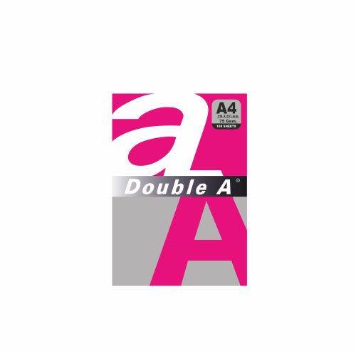 Бумага офисная "Double A", 75гр., А4.500л. Neon Pink