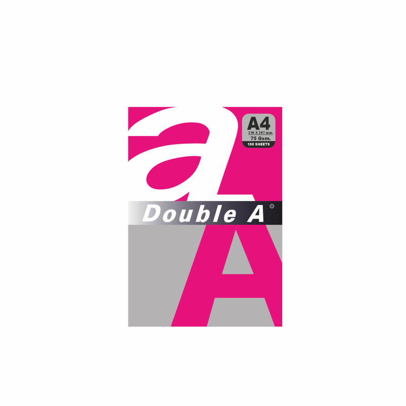 Бумага офисная "Double A", 75гр., А4.500л. Neon Pink