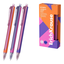 Automatic ballpoint pen ErichKrause Nymph Matic Carribean Sunset 0.7, ink color blue (in a box of 12 pcs.) 61087 Automatic ballpoint pen ErichKrause Nymph Matic Carribean Sunset 0.7, ink color blue (in a box of 12 pcs.) 61087
