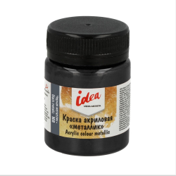 Acrylic paint "VISTA-ARTISTA" idea for metallic décor IME-50 50 ml 908 Black metallic Acrylic paint "VISTA-ARTISTA" idea for metallic décor IME-50 50 ml 908 Black metallic