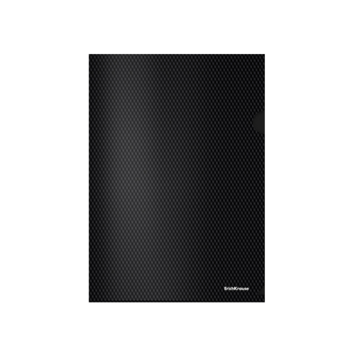 Папка-уголок пластиковая ErichKrause Diamond Total Black, A4, непрозрачный, черный (в пакете по 12 шт.) 55194 Папка-уголок пластиковая ErichKrause Diamond Total Black, A4, непрозрачный, черный (в пакете по 12 шт.) 55194