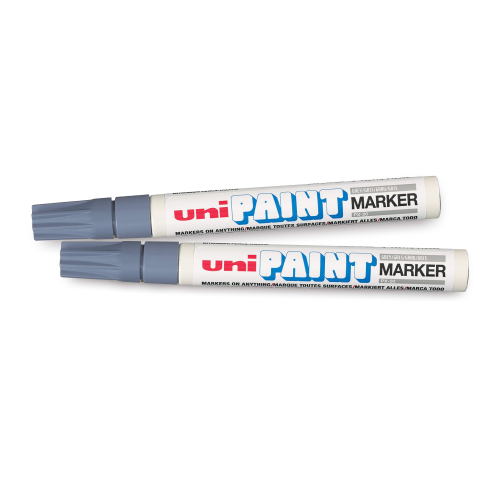 Маркеры UNIBALL PAINT MARKER 2.2-2.8 Marking Pen White PX-20 Grey