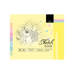 Sketchbook 7BC, 197x145mm, 24L, blank sheets of Mat.lamination diz.21396