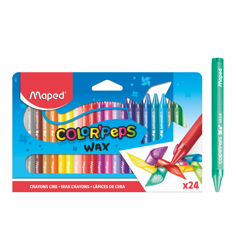 Карандаши масл.-пастель Maped (24цв., Wax)
