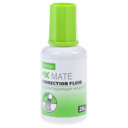 Hatber X-Mate Chemical-based Correction Fluid 20ml with a brush in a Cardboard Display Case Hatber X-Mate Chemical-based Correction Fluid 20ml with a brush in a Cardboard Display Case