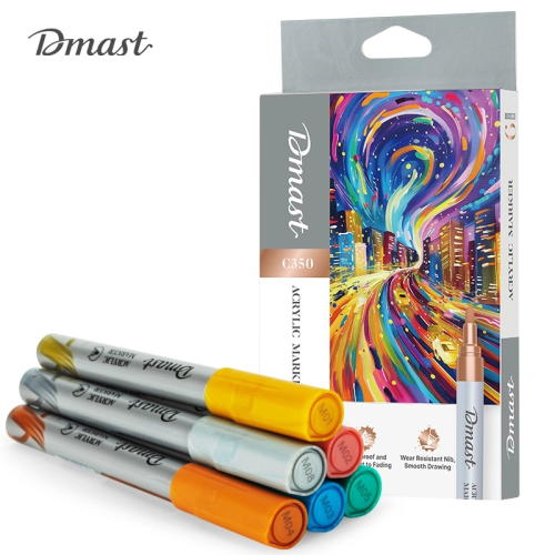 Акриловый маркер (12 NORMAL COLORS) 2mm Dmast Deli EC350 Акриловый маркер (12 NORMAL COLORS) 2mm Dmast Deli EC350