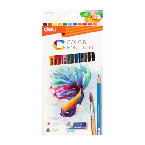 Акварельный карандаш 12цв Deli EC00700