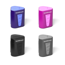 ErichKrause 3-Touch plastic sharpener, with container, assorted (in a 12-piece display box) 33615 ErichKrause 3-Touch plastic sharpener, with container, assorted (in a 12-piece display box) 33615