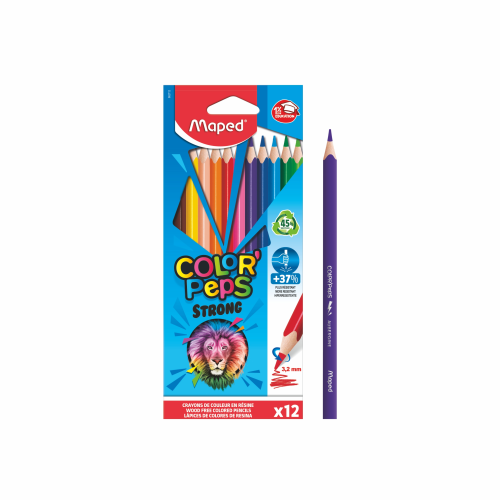 12-color high-strength pencils Mapped COLOR'PEPS STRONG 862712 12-color high-strength pencils Mapped COLOR'PEPS STRONG 862712