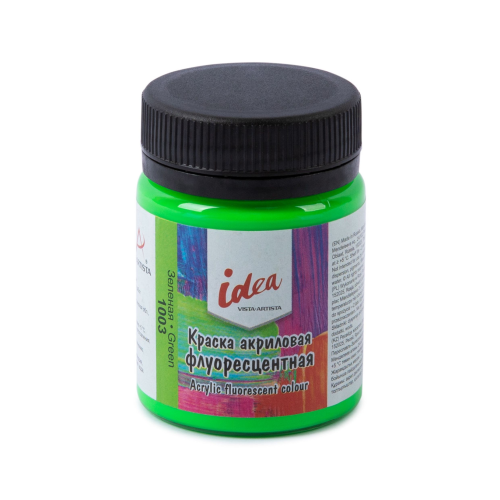 Acrylic paint "VISTA-ARTISTA" idea fluorescent IFA-50 50 ml 6 pcs. 1003 Green