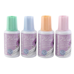 Correction fluid with ErichKrause Pastel Bloom brush, 20g, assorted (in a cardboard display of 12 pcs.) 61927