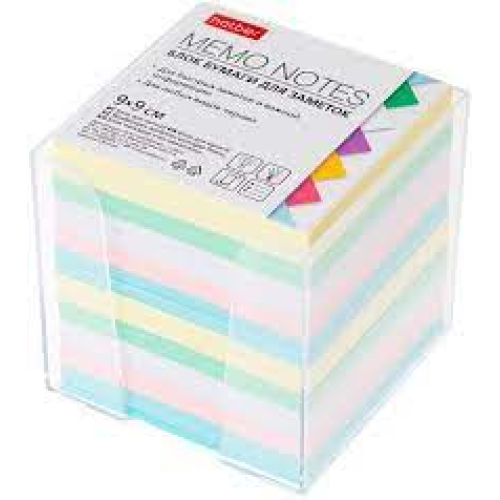 A block of paper for notes Hatber 9x9x9cm White replaceable in an individual package.