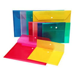 Папка-конверт пластиковая на кнопке А4